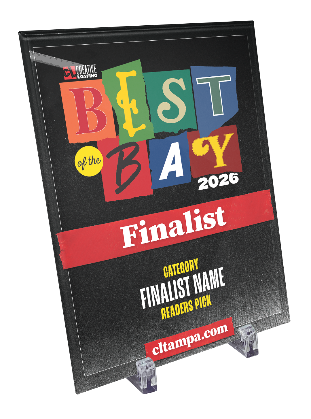 CL Tampa Bay Best of the Bay Plaque | Glass