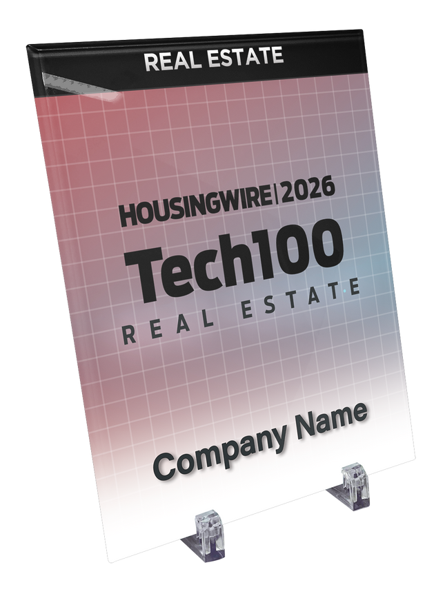 HousingWire Editorial Award Programs Plaque - Glass
