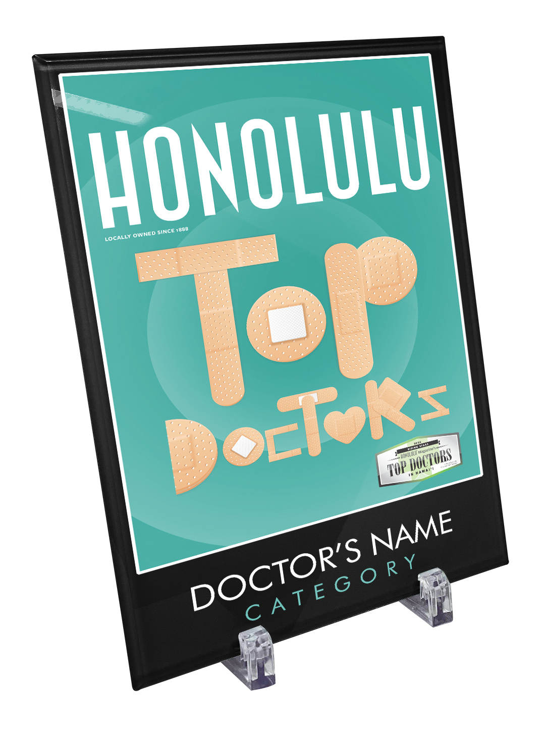 HONOLULU Magazine Top Doctors Crystal Glass