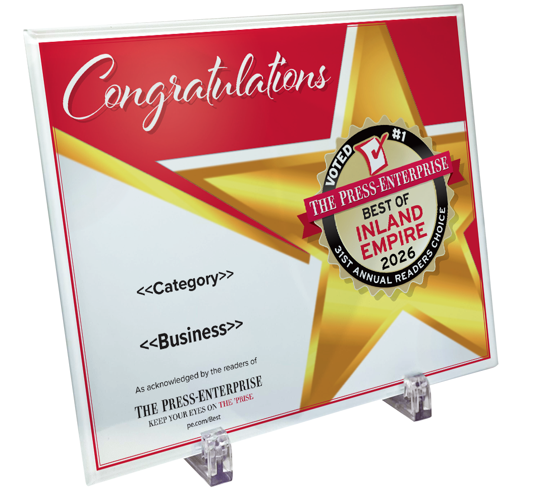 Best of Inland Empire Readers Choice - Glass Plaque