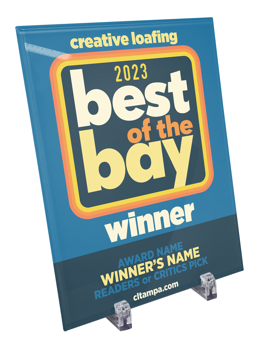 CL Tampa Bay Best of the Bay Plaque | Glass