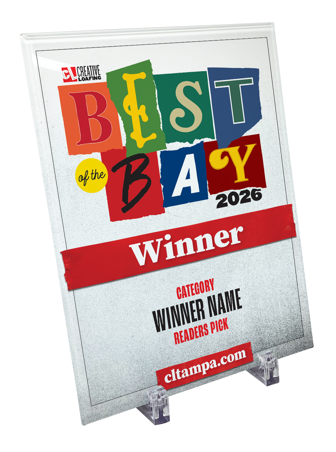 CL Tampa Bay Best of the Bay Plaque | Glass