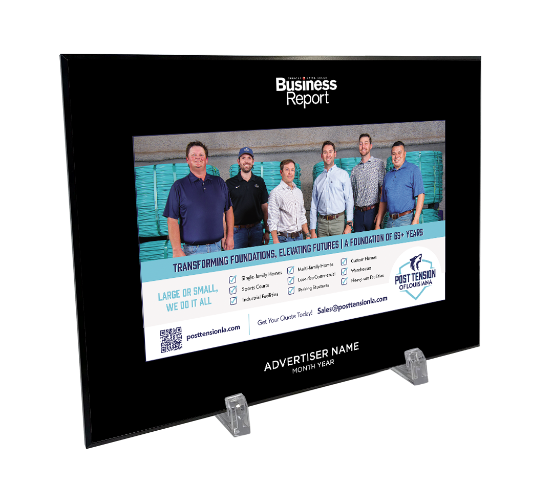 Business Report Advertiser Countertop Display Plaques