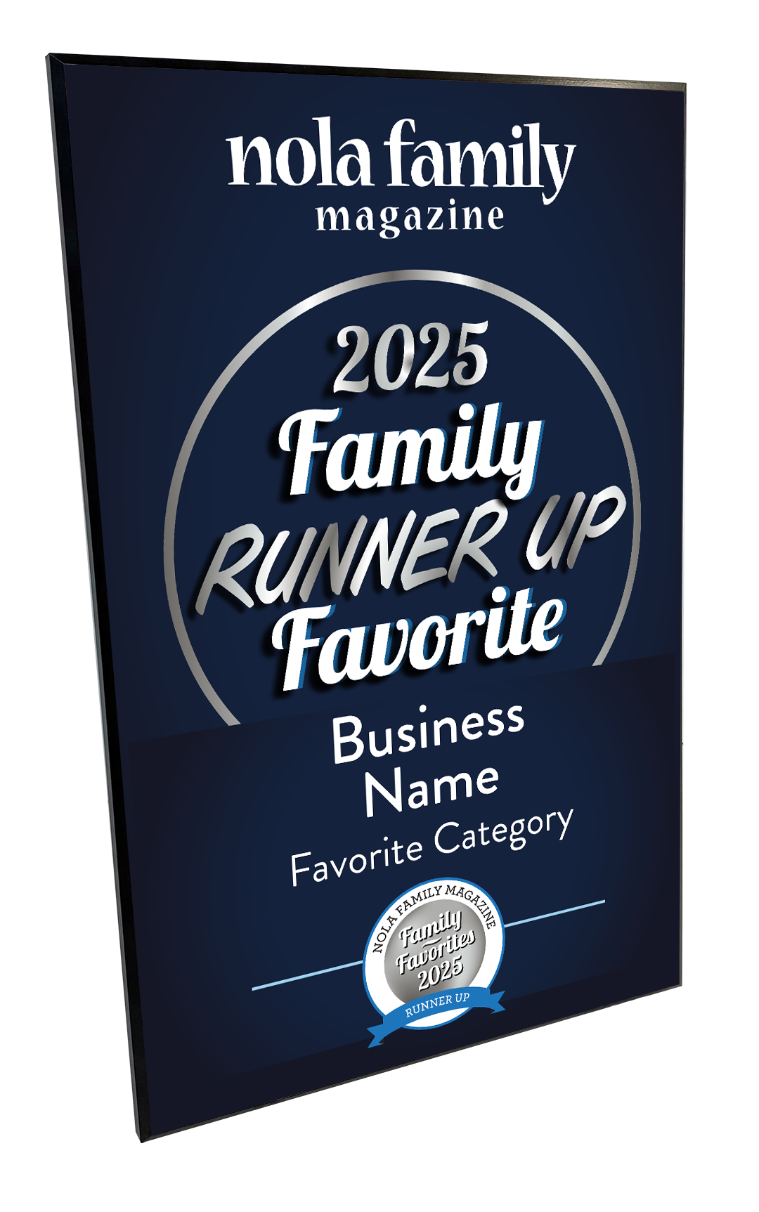 Nola Family Favorites Award Plaque