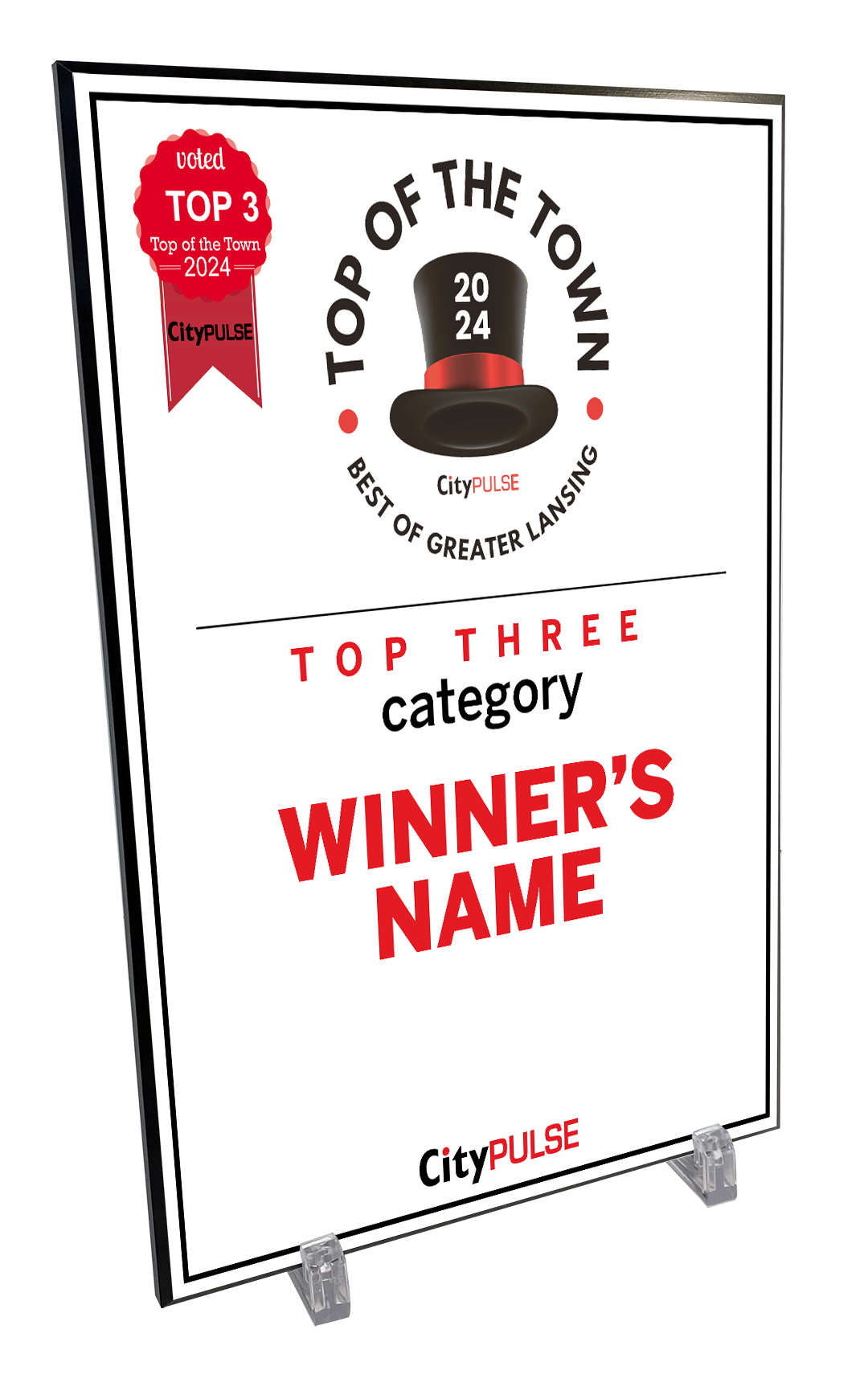 City Pulse: Top of the Town Awards - Plaques