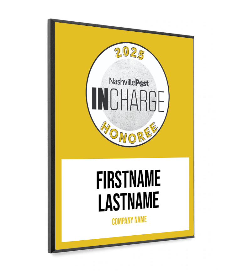 <i>Nashville Post</i> In Charge Award Plaque