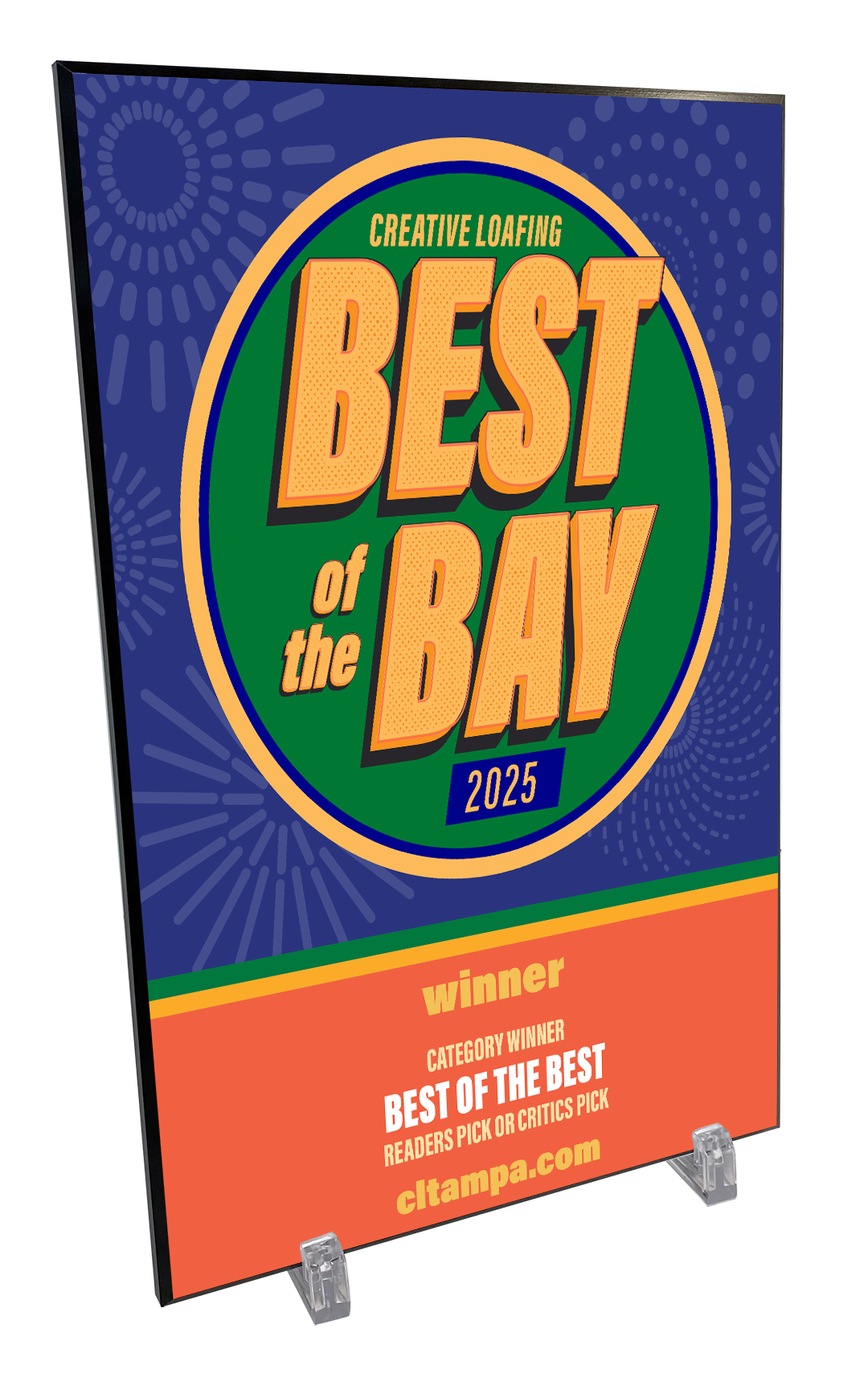 CL Tampa Bay Best of the Bay Plaque | Traditional Modern Mount
