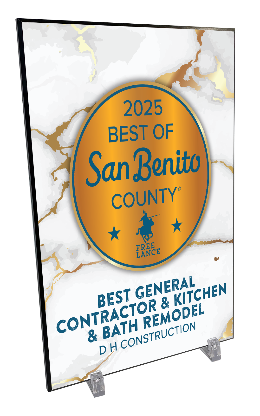 Hollister Free Lance Newspaper: “Best of San Benito County” Award Plaque