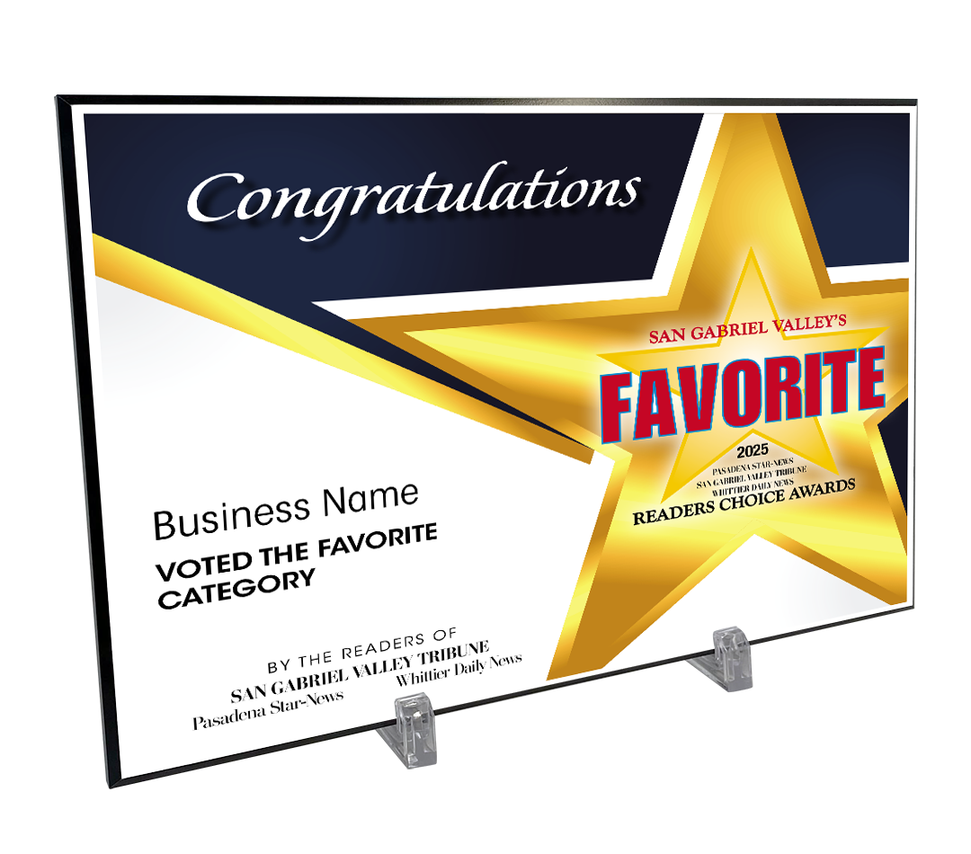 SGVN Best Of and Readers Choice Certificate - Modern Hardi-plaque