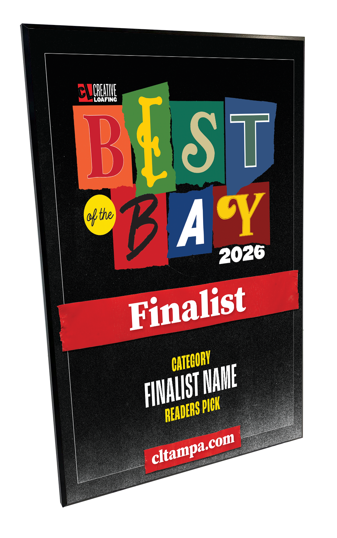 CL Tampa Bay Best of the Bay Plaque | Traditional Modern Mount