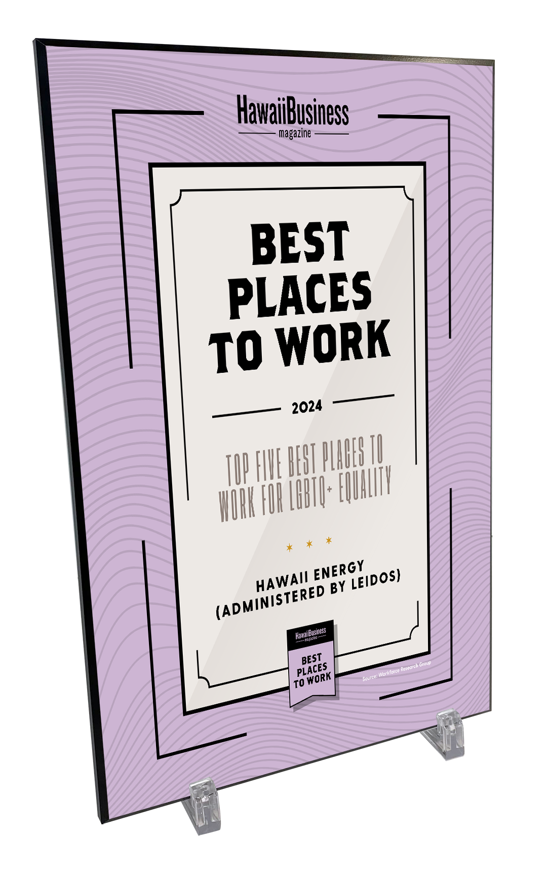 Hawaii Business Best Places to Work - Plaque