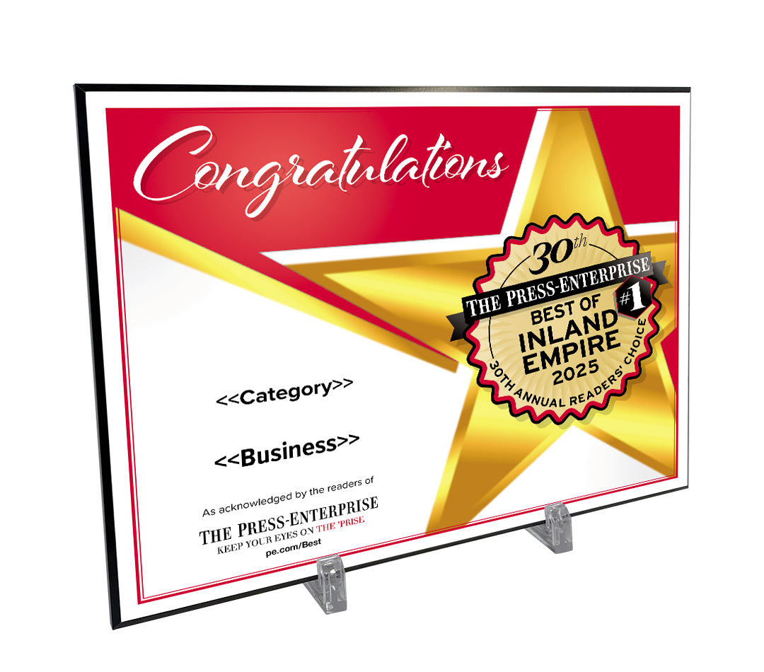 Best of Inland Empire Readers Choice Certificate - Modern Hardi-plaque