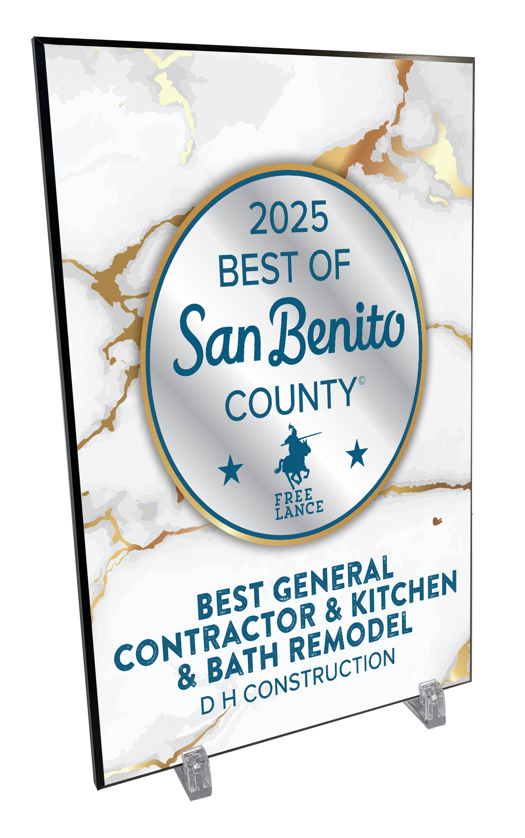 Hollister Free Lance Newspaper: “Best of San Benito County” Award Plaque