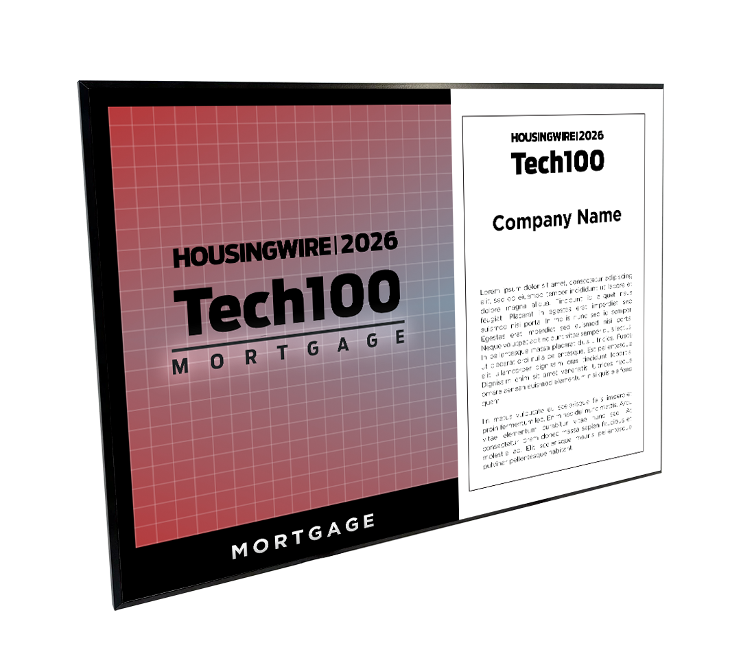 HousingWire Editorial Award Programs Profile Spread Plaques