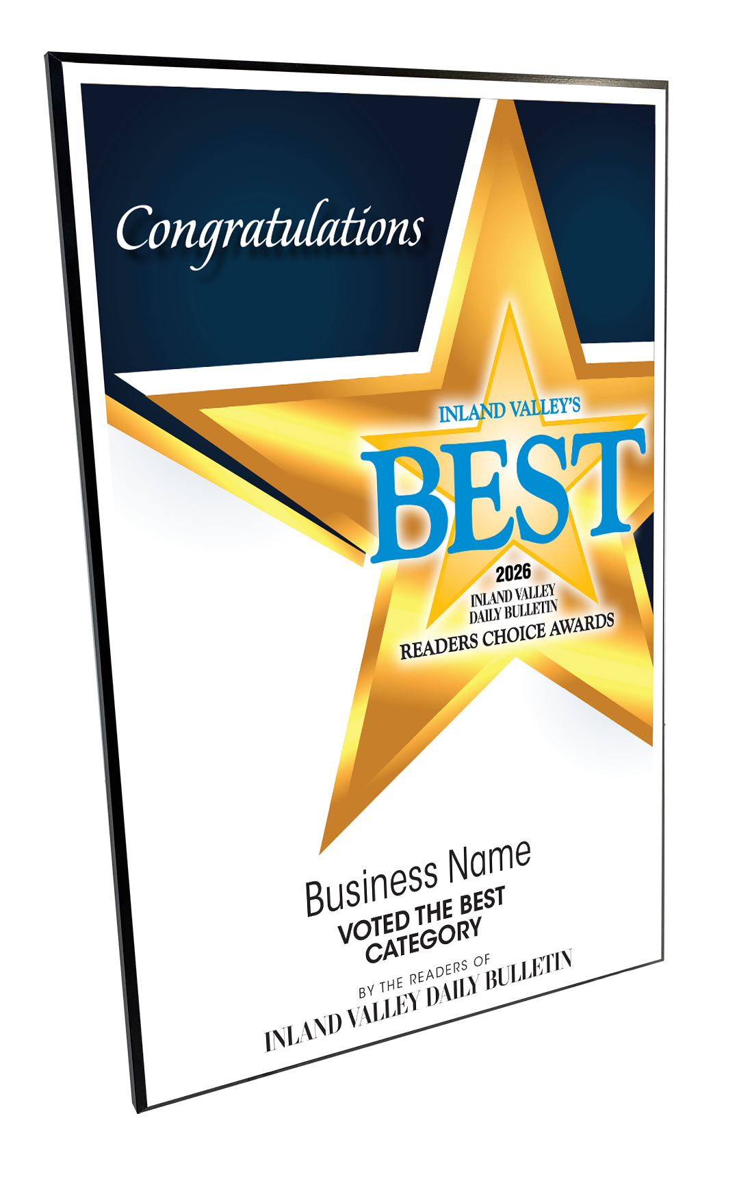 IVDB Best Of and Readers Choice Certificate - Modern Hardi-plaque
