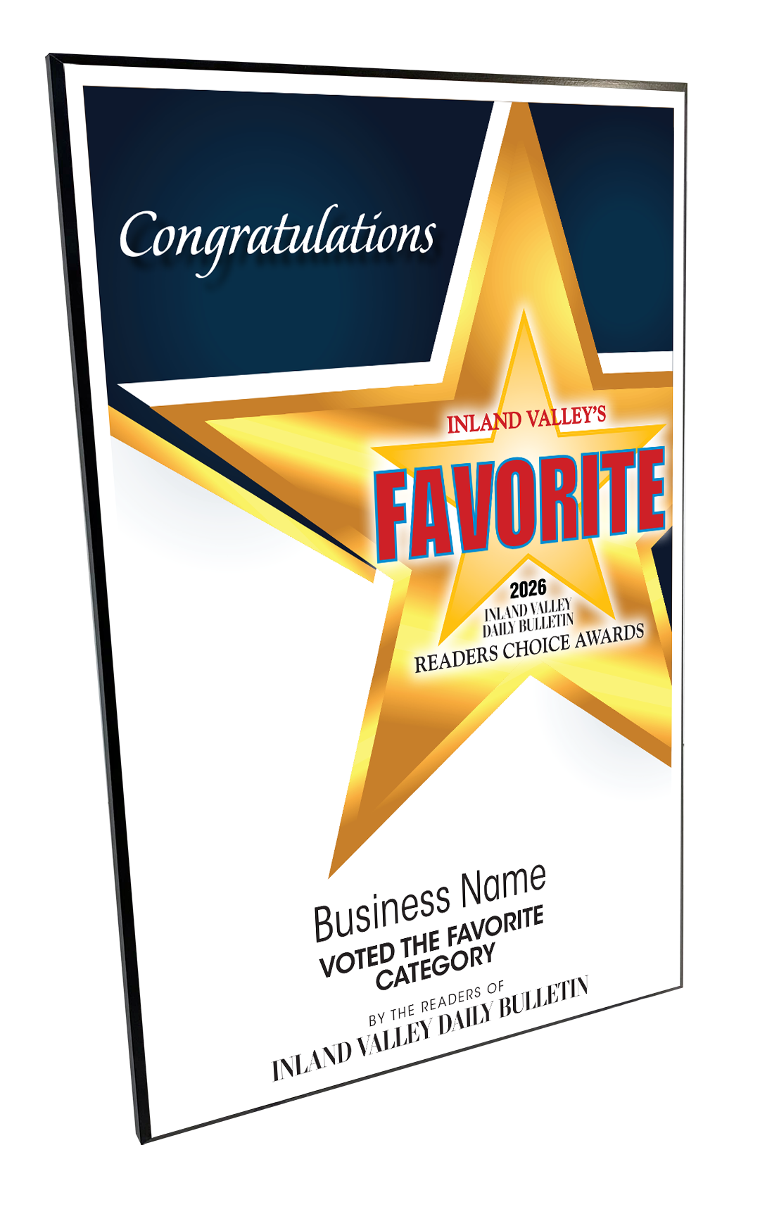 IVDB Best Of and Readers Choice Certificate - Modern Hardi-plaque