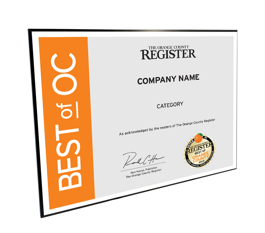 Best Of Orange County Award - Modern Hardi-plaque
