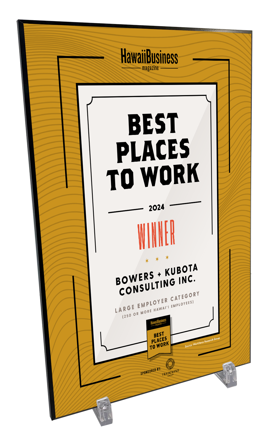 Hawaii Business Best Places to Work - Plaque