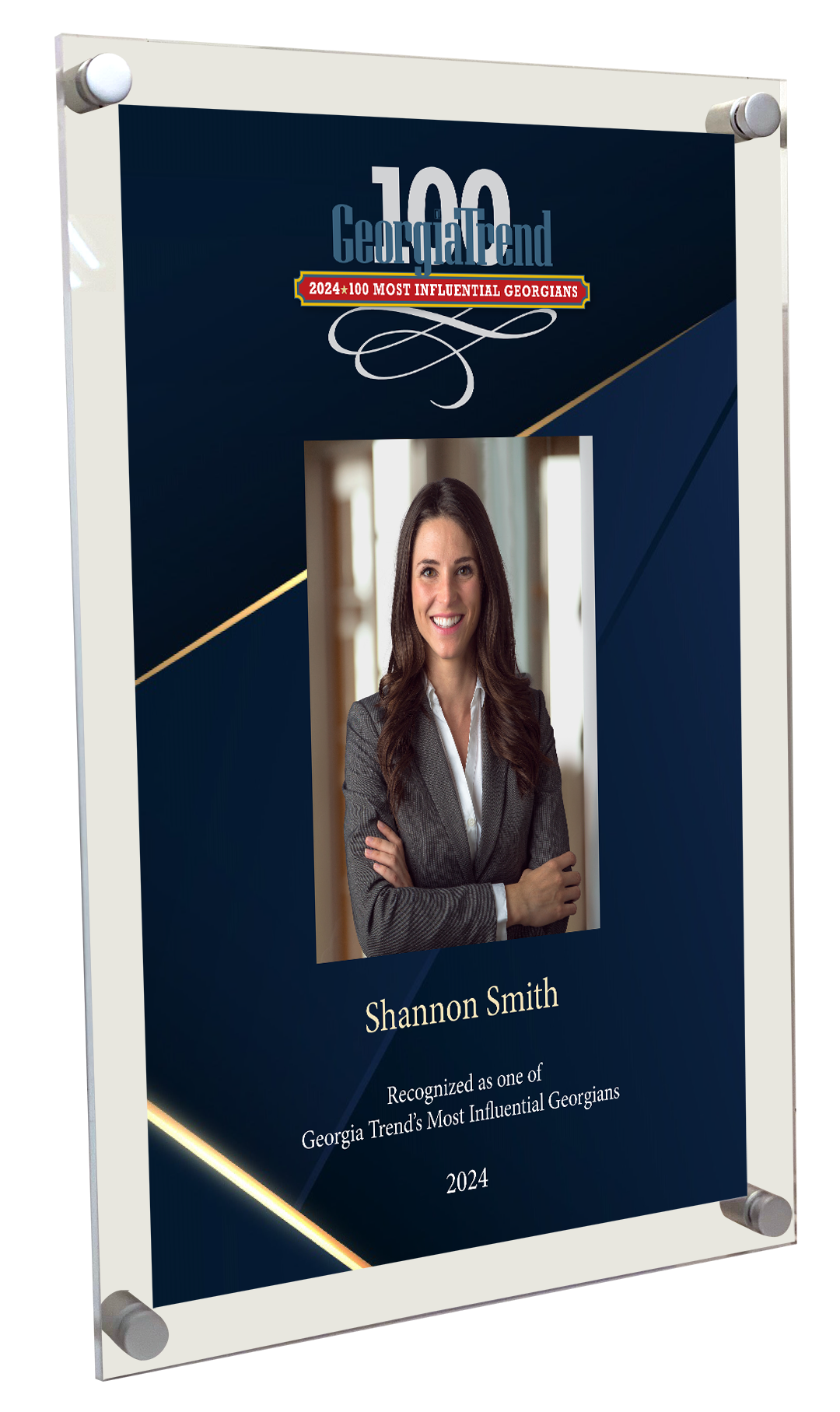 Georgia Trend: 100 Most Influential Georgians - Acrylic Standoff Plaque