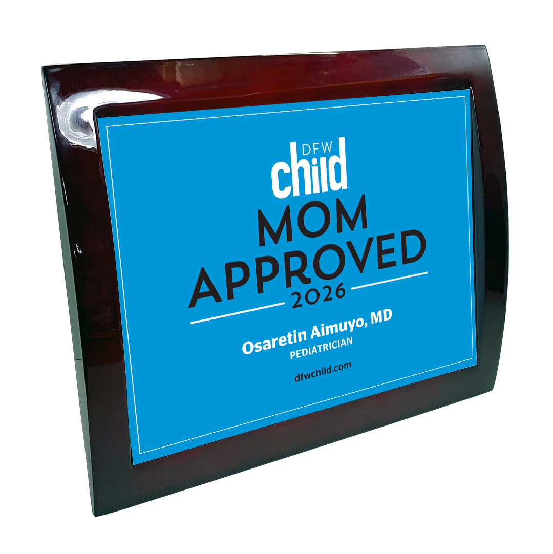 DFW Child - Mom Approved Award - Eclipse Plaque