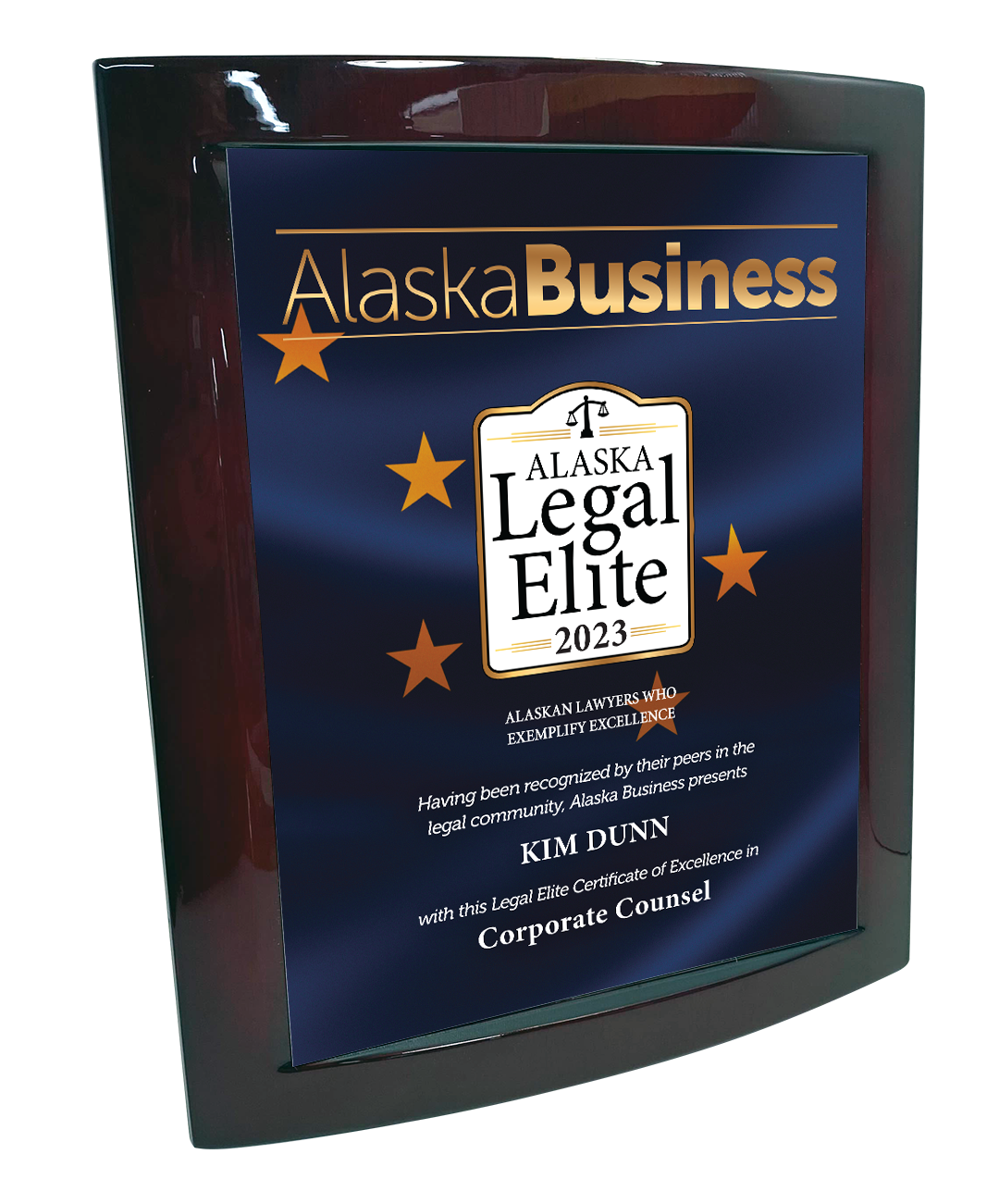 Commemorative Alaska Legal Elite Eclipse Plaque with Metal Inlay
