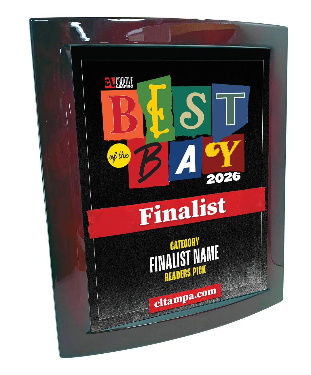 CL Tampa Bay Best of the Bay | Eclipse Plaque with Metal Inlay