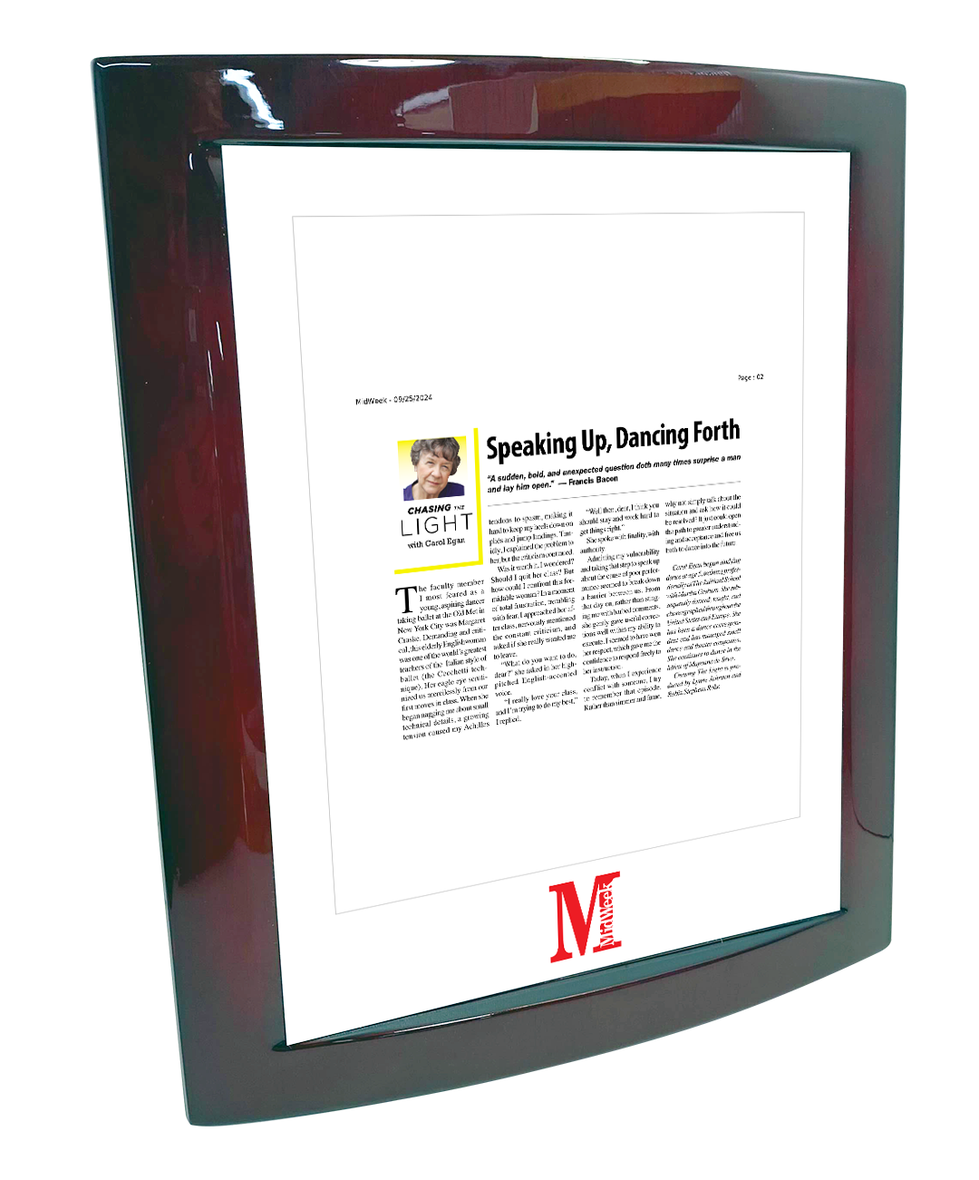 Oahu Publications Article - Eclipse Plaque with Metal Inlay