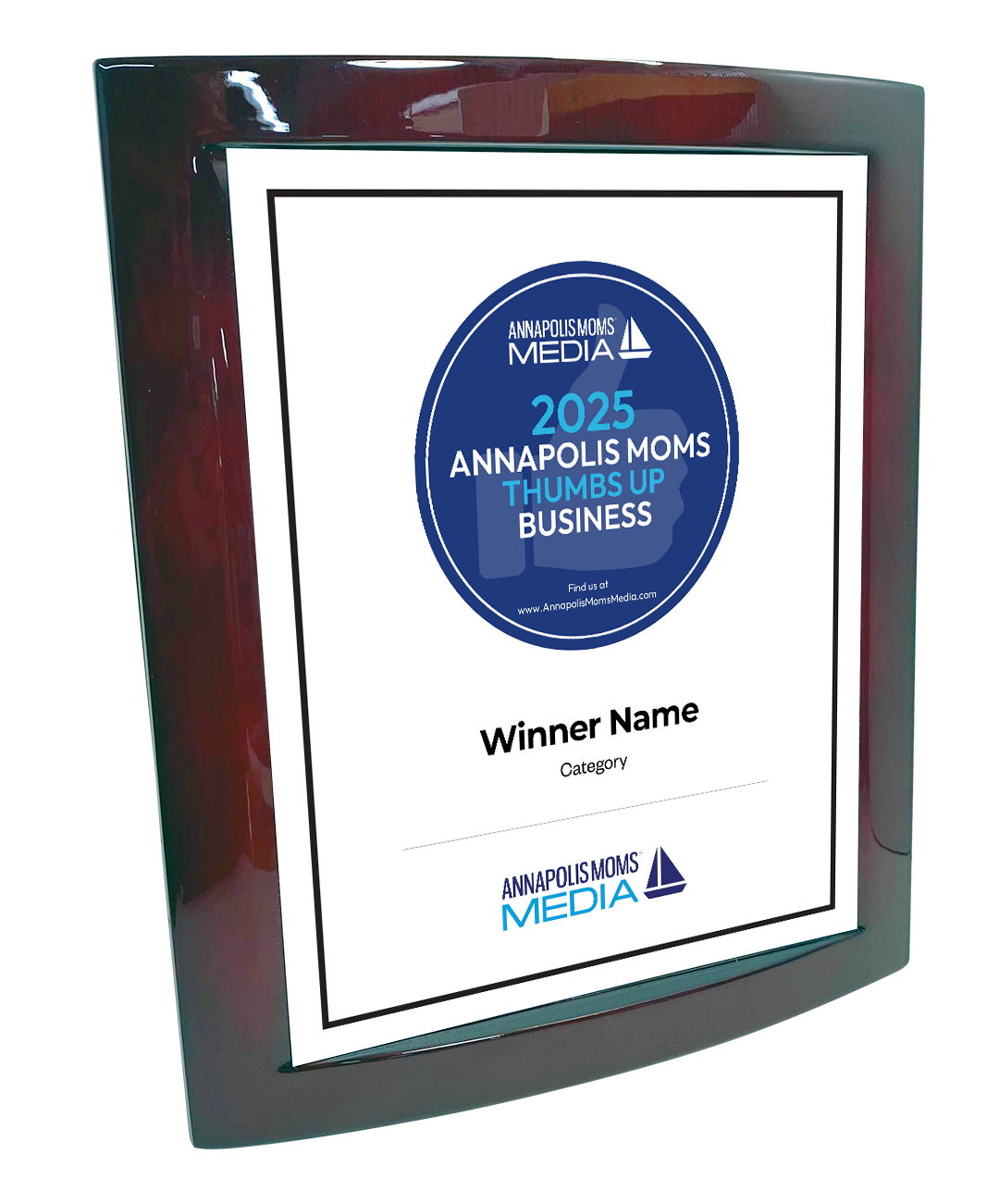 AMM Thumbs-Up Awards - Rosewood with Metal Inlay