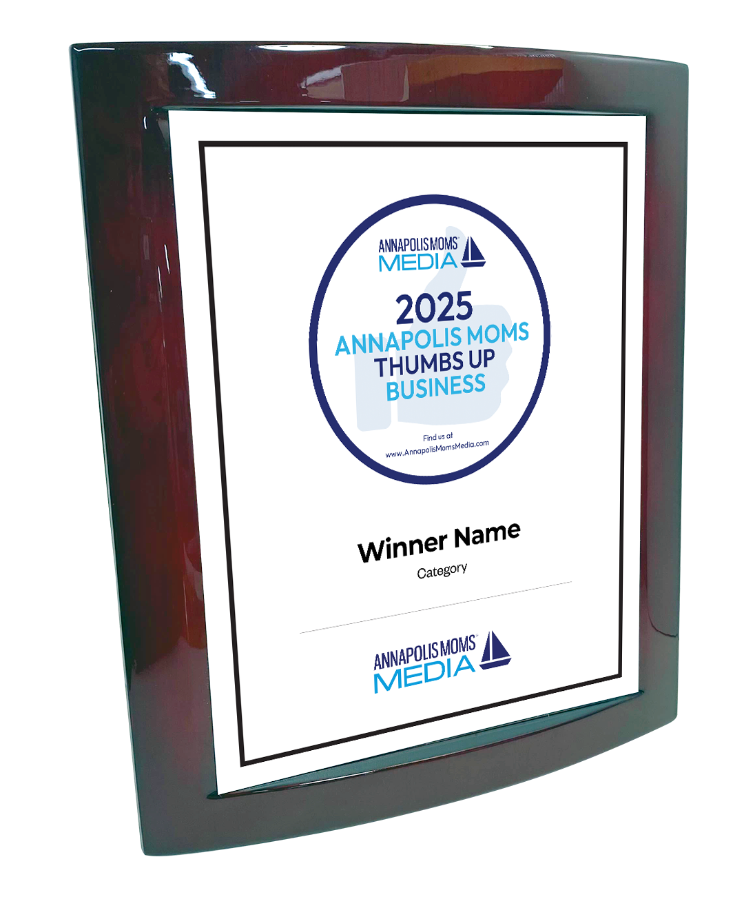 AMM Thumbs-Up Awards - Rosewood with Metal Inlay