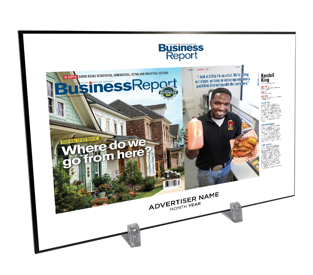Business Report Advertiser Countertop Display Plaques