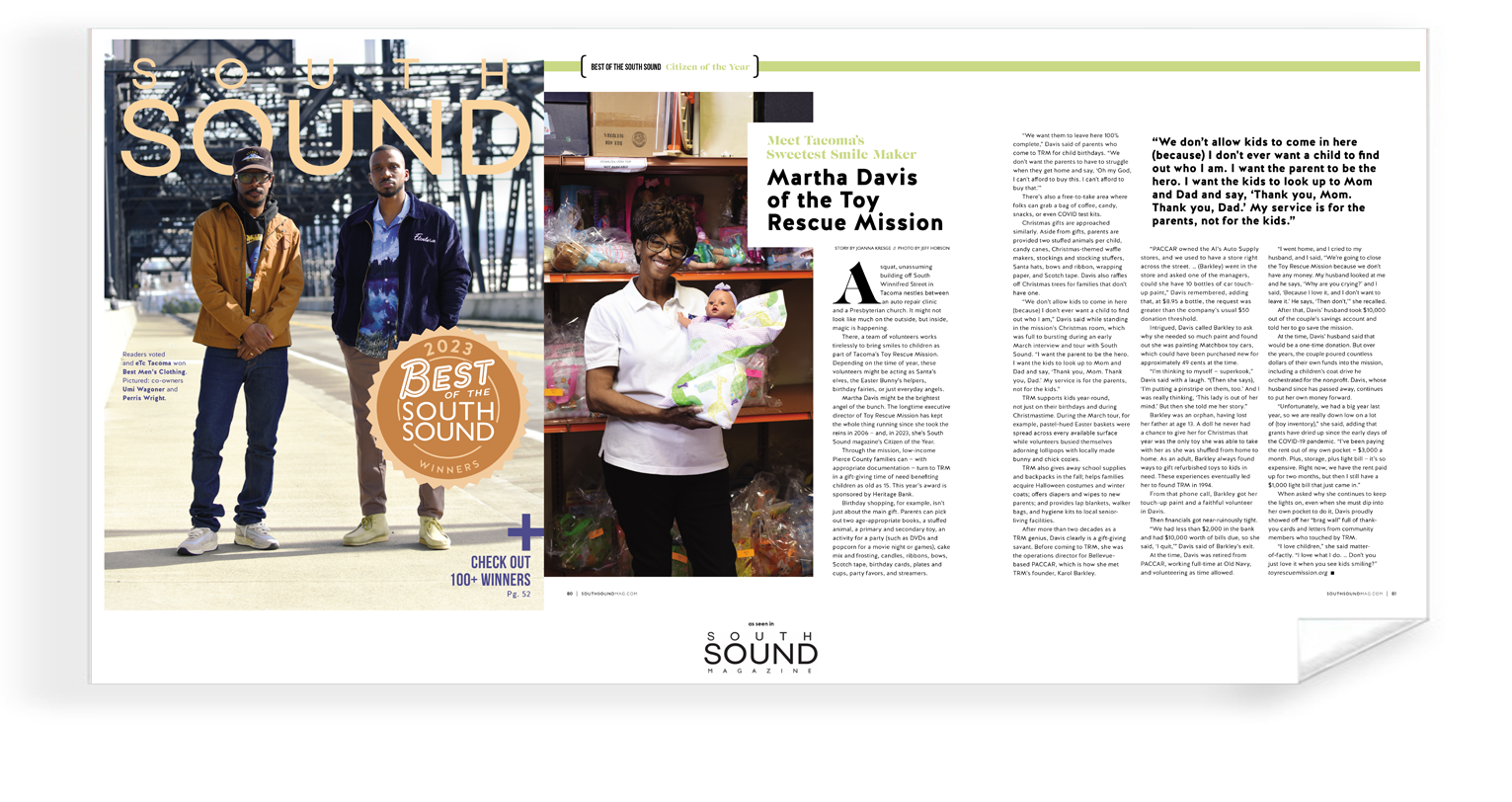 South Sound Magazine Article & Cover Archival Reprints