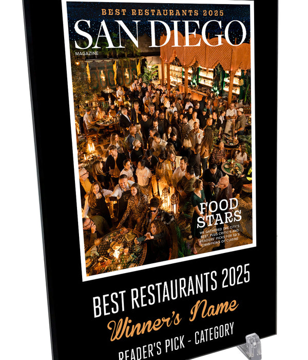 San Diego Magazine "Best Restaurants" Award Plaques
