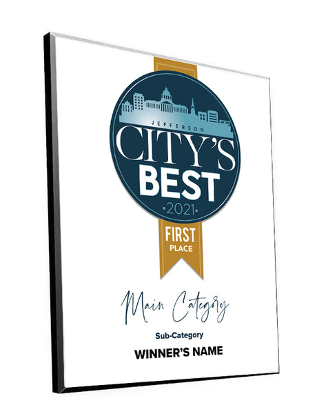 Jefferson City's Best Award Plaque