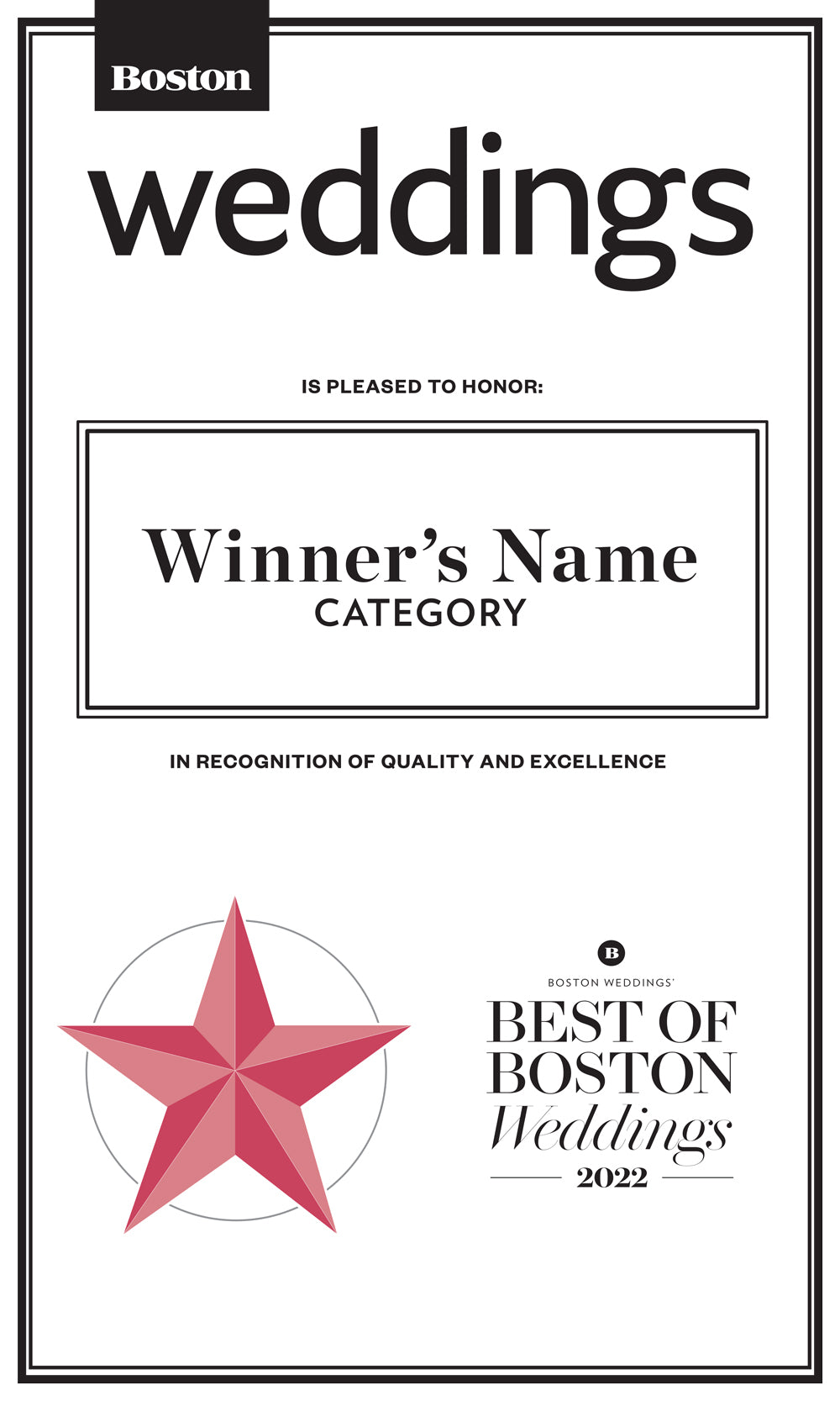 “Best of Boston Weddings” Banners
