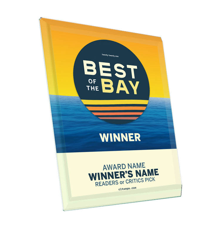 CL Tampa Bay Best of the Bay Plaque | Glass