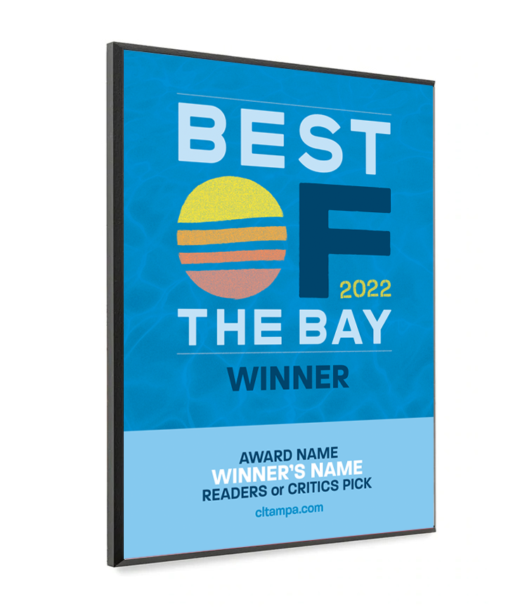 CL Tampa Bay Best of the Bay Plaque | Traditional Modern Mount