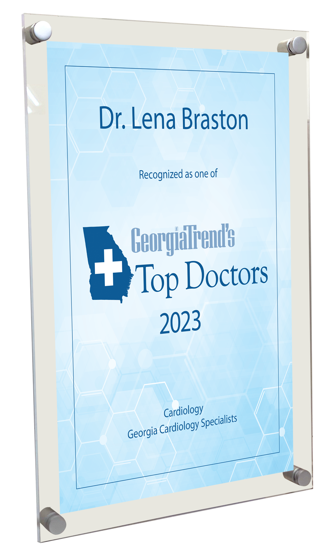 Georgia Trend: Top Doctor - Acrylic Standoff Plaque