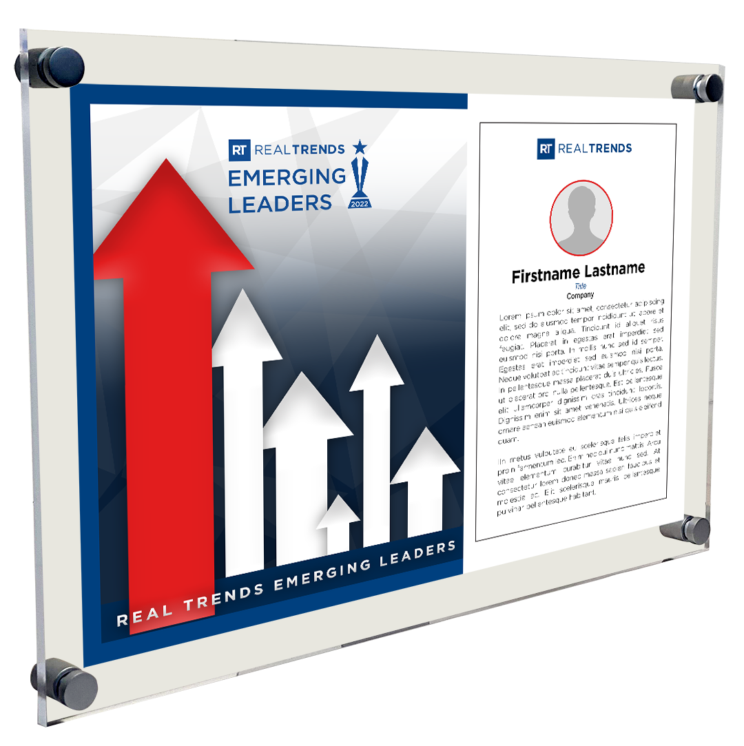 HousingWire Editorial Award Programs Profile Spread Plaque - Acrylic Standoff