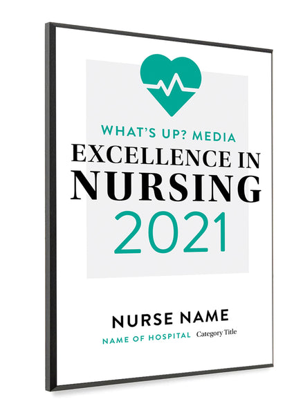 What's Up? Magazine "Excellence in Nursing" Award Plaque