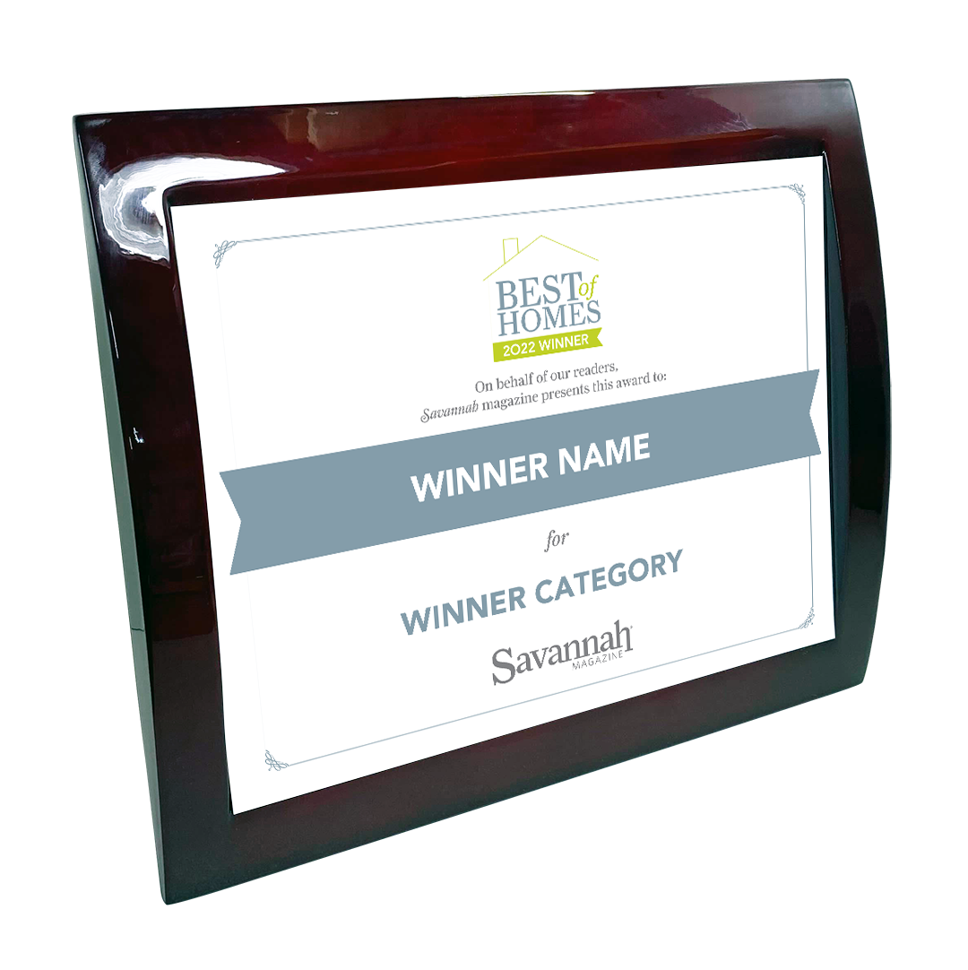 Savannah Magazine Best of Homes Awards - Rosewood with Metal Inlay