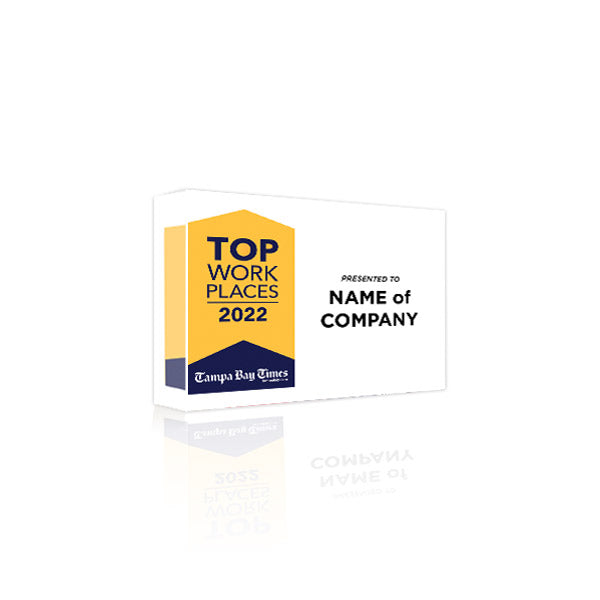 Tampa Bay Times Top Workplaces Award | Acrylic Block