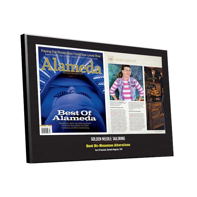 "Best of Alameda" Cover & Article Award Plaque by NewsKeepsake