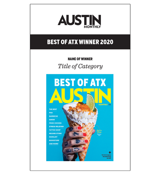 Austin Monthly "Best of ATX" Award Banner by NewsKeepsake