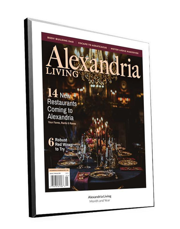 Alexandria Living Magazine Cover Plaque - Modern Wood Mount by NewsKeepsake