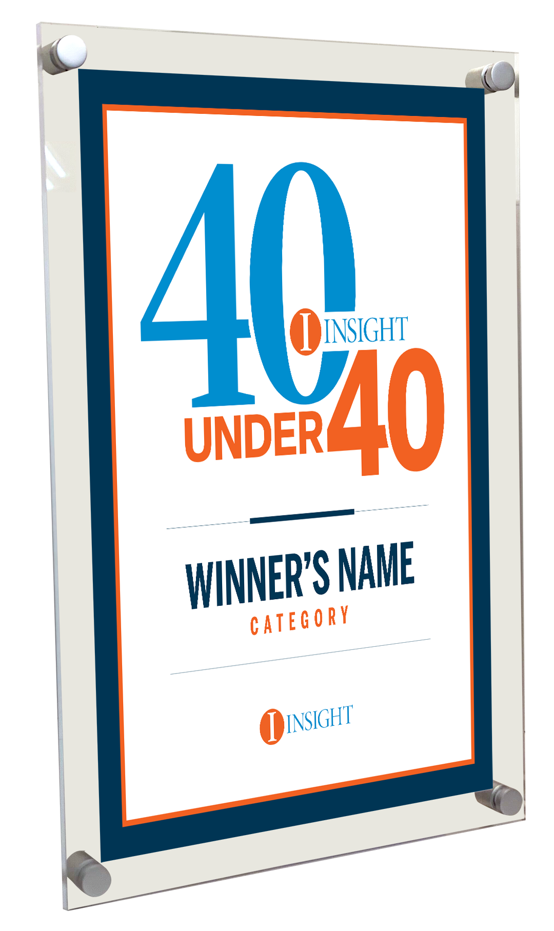 INSIGHT - 40 Under 40 - Logo Acrylic Plaques