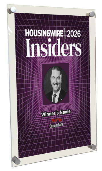 HousingWire Editorial Award Programs Plaque - Acrylic Standoff