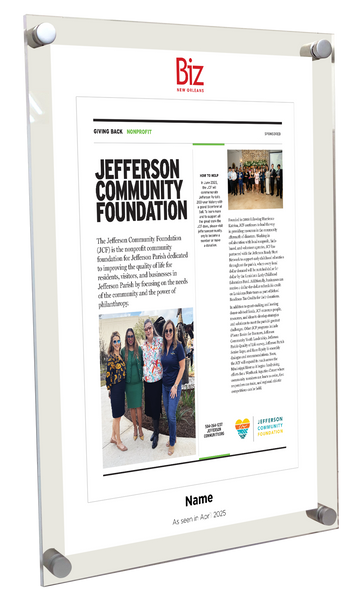 Biz New Orleans - Profile Features - Acrylic Plaques