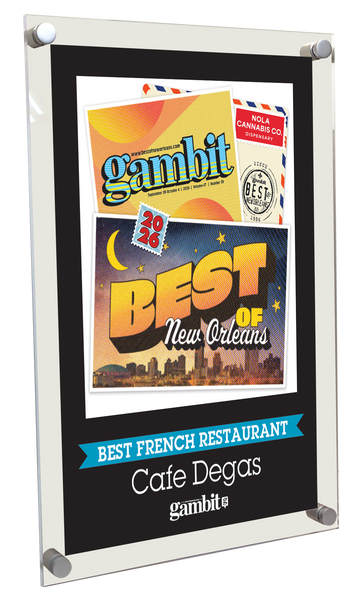 Gambit "Best of New Orleans" Award Plaque - Acrylic Standoff