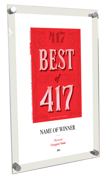 417 Magazine Best of 417 Award Acrylic Plaques