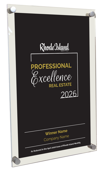 Rhode Island Monthly Excellence in Real Estate Award - Acrylic Standoff Plaque
